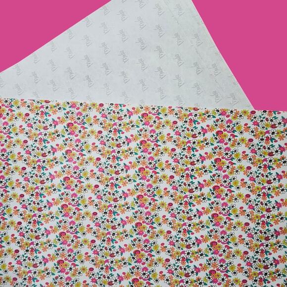 VTG Bob Mackie Bright MCM Floral Gift Wrap Paper - 25 Sheets, 20x26 - Picture 2 of 12